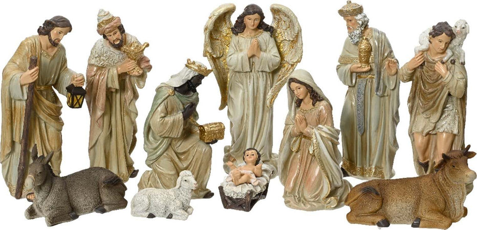 Natività completa con re magi presepe in poliresina 11 soggetti h 20 cm Casa e cucina/Decorazioni per interni/Addobbi e decorazioni per ricorrenze/Decorazioni natalizie/Presepi/Statuine e fondali per il presepe MagiediNatale.it - Altamura, Commerciovirtuoso.it