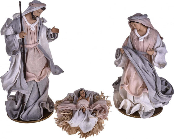 Natività completa per presepe in tessuto set da 3 statue decorazione natalizia h 36 cm Casa e cucina/Decorazioni per interni/Addobbi e decorazioni per ricorrenze/Decorazioni natalizie/Presepi/Statuine e fondali per il presepe MagiediNatale.it - Altamura, Commerciovirtuoso.it