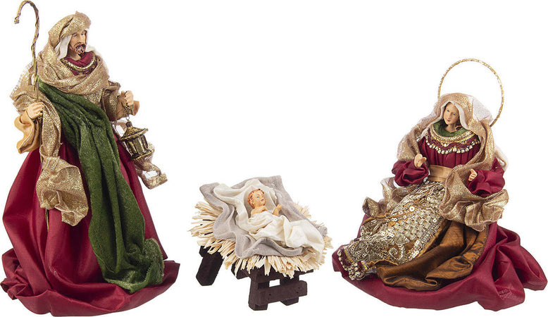 Natività con 3 Re magi con vestiti in tessuto statue per presepe Casa e cucina/Decorazioni per interni/Addobbi e decorazioni per ricorrenze/Decorazioni natalizie/Presepi/Statuine e fondali per il presepe MagiediNatale.it - Altamura, Commerciovirtuoso.it