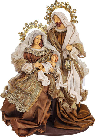 Natività con areole e vestiti in tessuto color bronzo statue per presepe Casa e cucina/Decorazioni per interni/Addobbi e decorazioni per ricorrenze/Decorazioni natalizie/Presepi/Statuine e fondali per il presepe MagiediNatale.it - Altamura, Commerciovirtuoso.it