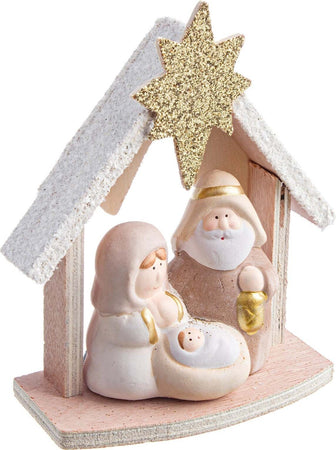 Natività in ceramica con stella statue per presepe Casa e cucina/Decorazioni per interni/Addobbi e decorazioni per ricorrenze/Decorazioni natalizie/Presepi/Statuine e fondali per il presepe MagiediNatale.it - Altamura, Commerciovirtuoso.it