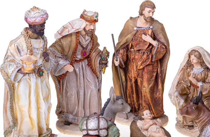 Natività in resina con 8 statue per presepe da 30,5 cm decorazione tradizionale Casa e cucina/Decorazioni per interni/Addobbi e decorazioni per ricorrenze/Decorazioni natalizie/Presepi/Statuine e fondali per il presepe MagiediNatale.it - Altamura, Commerciovirtuoso.it