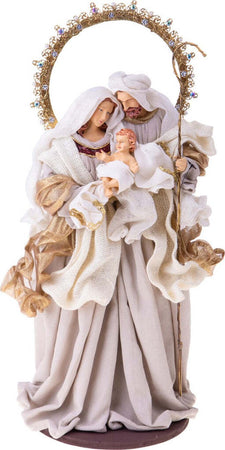 Natività monoblocco in resina per presepe, vestiti in tessuto da 36 cm decorazione Beige e Oro Casa e cucina/Decorazioni per interni/Addobbi e decorazioni per ricorrenze/Decorazioni natalizie/Presepi/Statuine e fondali per il presepe MagiediNatale.it - Altamura, Commerciovirtuoso.it