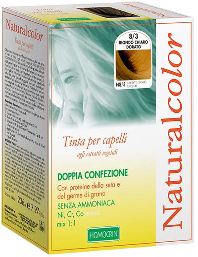 Natural Color Biondo Chiaro Dorato - Tintura Per Capelli Agli Estratti Vegetali - Doppia Confezione