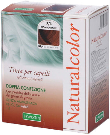 Natural Color Biondo Rame - Tintura Per Capelli Agli Estratti Vegetali - Doppia Confezione