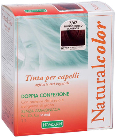Natural Color Biondo Rosso Magenta - Tintura Per Capelli Agli Estratti Vegetali - Doppia Confezione