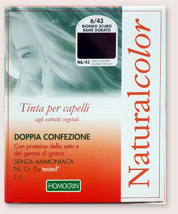 Natural Color Biondo Scuro Rame Dorato - Tintura Per Capelli Agli Estratti Vegetali - Doppia Confezione