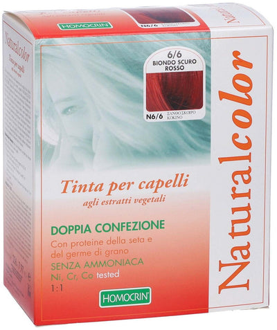 Natural Color Biondo Scuro Rosso 6/6 Tinta Per Capelli Doppia Confezione