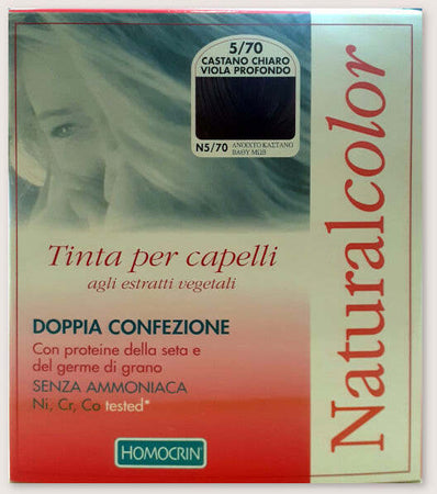Natural Color Castano Chiaro Viola Profondo - Tintura Per Capelli Agli Estratti Vegetali - Doppia Confezione
