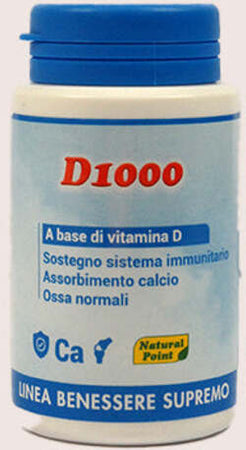 Natural Point - D1000 Integratore Alimentare per Rinforzare Il Sistema Immunitario 70 Capsule