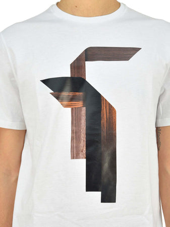 NEIL-BARRET-Neil-Barrett-T-shirt-Bianca-Uomo-Cotone-Stampa-Gommata-Mod.BJT182GE576S03-da-uomo