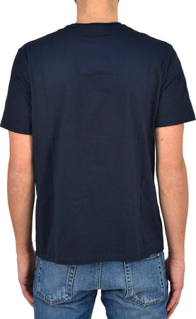 NEIL-BARRET-Neil-Barrett-T-shirt-Blu-Uomo-Cotone-Stampa-Gommata-Mod.BJT182VE577S466-da-uomo