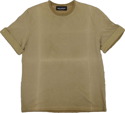 NEIL-BARRET-Neil-Barrett-T-shirt-Marrone-Uomo-Cotone-Stampa-Grafica-Mod.BJT250SE574S1808-da-uomo