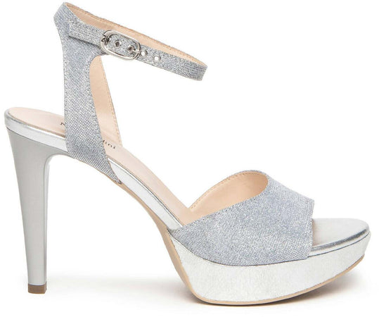 Nerogiardini Donna Sandali Con Tacco 10 Cm in Pelle Glitter Nuova Collezione