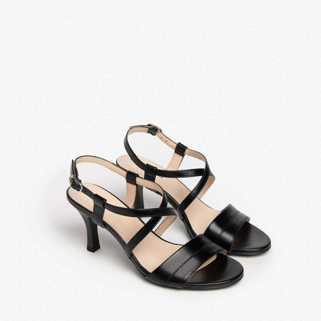 Nerogiardini Donna Sandali Con Tacco 7,5 Cm in Pelle Nuova Collezione