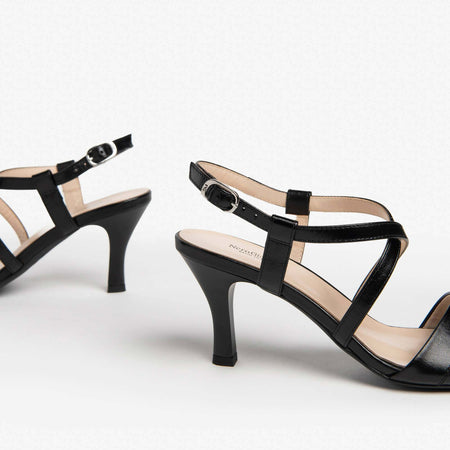 Nerogiardini Donna Sandali Con Tacco 7,5 Cm in Pelle Nuova Collezione