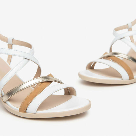 Nerogiardini donna sandalo con tacco in pelle