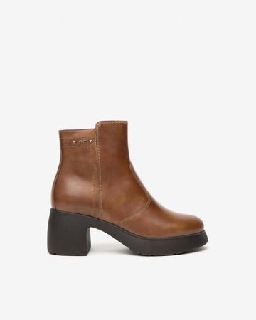 Nerogiardini donna stivaletti con tacco in pelle