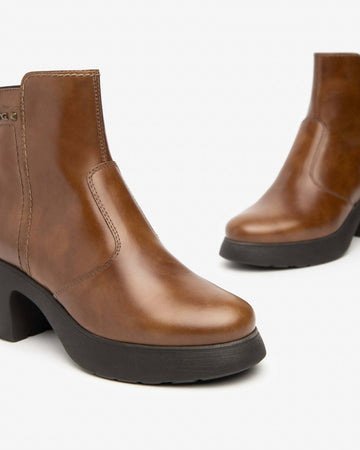 Nerogiardini donna stivaletti con tacco in pelle