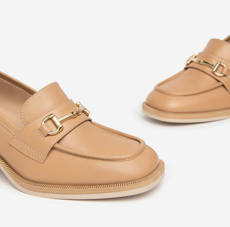 Nerogiardini Mocassino Donna In Pelle Con Tacco Quadrato 5cm E409610d4