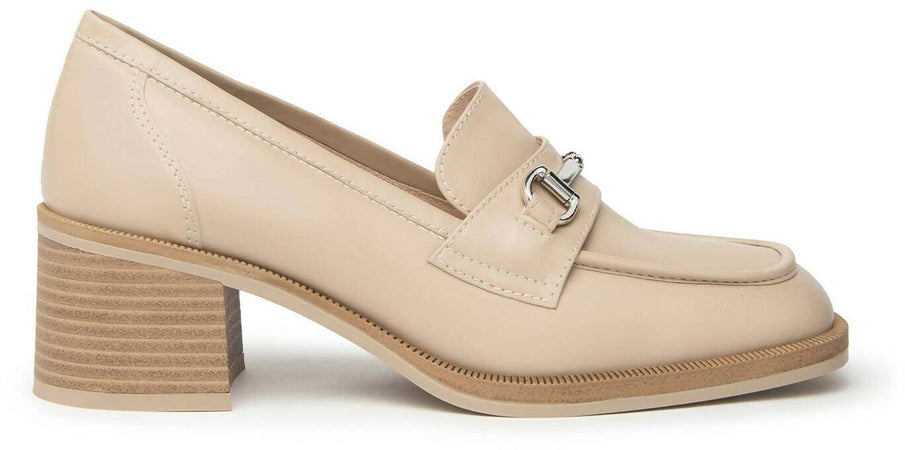 Nerogiardini Mocassino Donna In Pelle Con Tacco Quadrato 5cm E409610d4