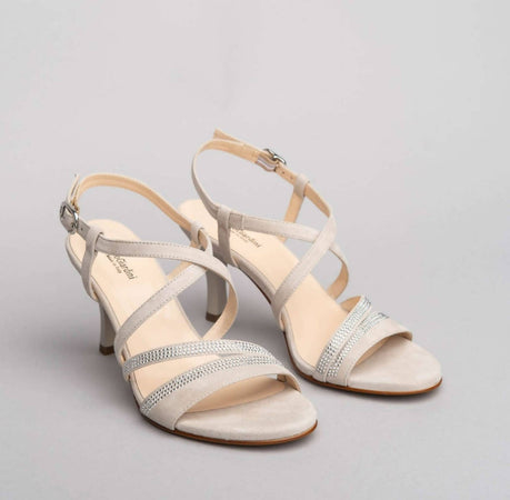NeroGiardini Sandali Donna listini Incrociati Sandalo in Camoscio Estivo Made in Italy Tacco a Stiletto di 7.5 cm Estate