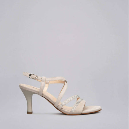 NeroGiardini Sandali Donna listini Incrociati Sandalo in Camoscio Estivo Made in Italy Tacco a Stiletto di 7.5 cm Estate