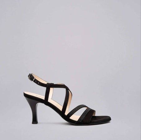 NeroGiardini Sandali Donna listini Incrociati Sandalo in Camoscio Estivo Made in Italy Tacco a Stiletto di 7.5 cm Estate