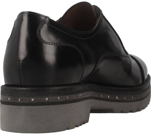 Nerogiardini Scarpe Donna Oxford Derby Nere Suola in Gomma Scarpa Donna 100% Pelle Fashion Casual Cod.A806561d/100 Nero in 100% Pelle Made in Italy