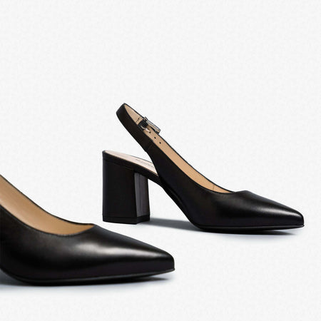 Nerogiardini Scarpe Tacco Donna Decollete' in Pelle Nuova Collezione 7,5 Cm