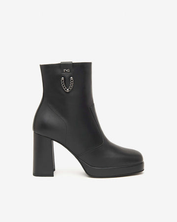 Nerogiardini Stivali Donna Tronchetti in Pelle I410905 D con Tacco