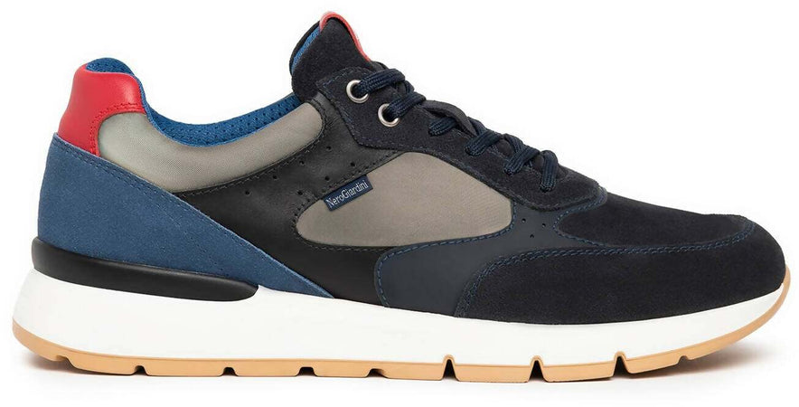 Nerogiardini uomo sneakers in camoscio pelle e tela nuova collezione