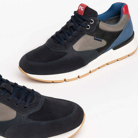 Nerogiardini uomo sneakers in camoscio pelle e tela nuova collezione