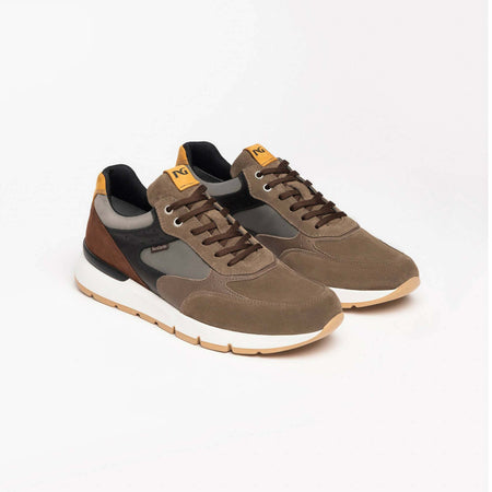 Nerogiardini uomo sneakers in camoscio pelle e tela nuova collezione