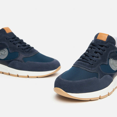 Nerogiardini uomo sneakers in camoscio pelle e tela nuova collezione