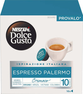 Nescafé Dolce Gusto Caffè Espresso Palermo 16 Capsule Alimentari e cura della casa/Caffè tè e bevande/Caffè/Cialde e capsule di caffè per macchinette/Capsule di caffè compatibili Nescafè dolcegusto Scontolo.net - Potenza, Commerciovirtuoso.it