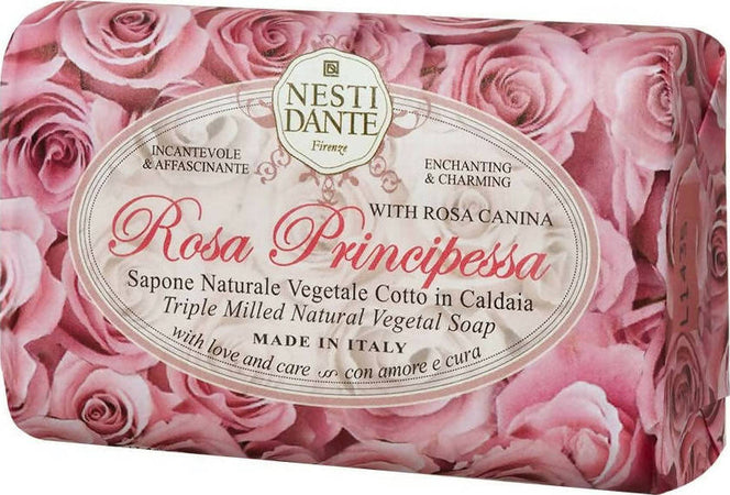 Nesti Dante Rosa Principessa Sapone 150 Gr. Saponetta Rosa Canina Made In Italy 100% Naturale Biodegradabile Bellezza/Bagno e corpo/Detergenti per il corpo/Saponette Tiziana non solo gioielli - Civitanova Marche, Commerciovirtuoso.it