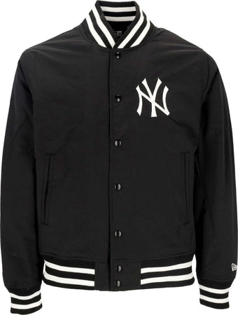 NEW-ERA-Giubbotto-Bomber-Uomo-Mlb-Team-Logo-Bp-Bomber-Neyyan-Black/white-da-uomo