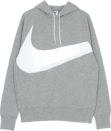 Nike-Felpa-Leggera-Cappuccio-Uomo-Swoosh-Tech-Fleece-Pullover-Hoodie-Dk-Grey-Heather/white/white-da-uomo