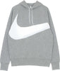 Nike-Felpa-Leggera-Cappuccio-Uomo-Swoosh-Tech-Fleece-Pullover-Hoodie-Dk-Grey-Heather/white/white-da-uomo