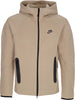 Nike-Felpa-Leggera-Cappuccio-Uomo-Tech-Fleece-Full-zip-Windrunner-Hoodie-Khaki/black-da-uomo