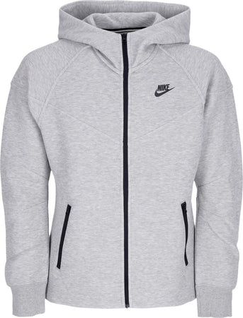 Nike-Felpa-Leggera-Cappuccio-Zip-Donna-W-Sportswear-Tech-Fleece-Windrunner-Full-zip-Hoodie-Dk-Grey-Heather/black-da-donna