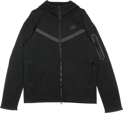 Nike-Felpa-Leggera-Cappuccio-Zip-Uomo-Sportswear-Tech-Fleece-Hoodie-Black/black-da-uomo