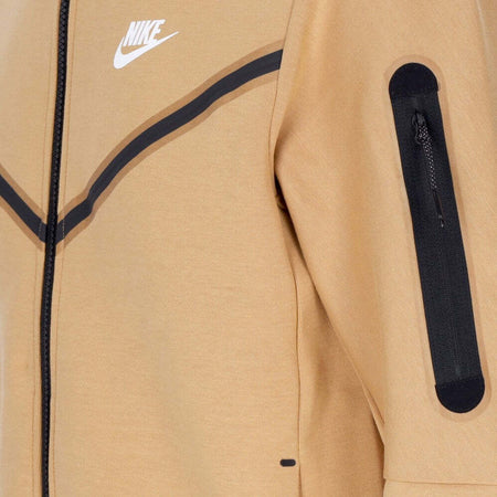 Nike-Felpa-Leggera-Cappuccio-Zip-Uomo-Sportswear-Tech-Fleece-Hoodie-Elemental-Gold/sail-da-uomo
