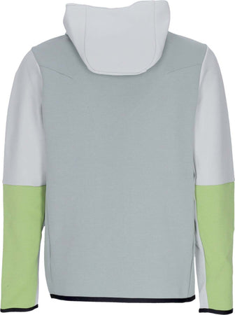 Nike-Felpa-Leggera-Cappuccio-Zip-Uomo-Sportswear-Tech-Fleece-Hoodie-Light-Silver/dusty-Sage/white-da-uomo