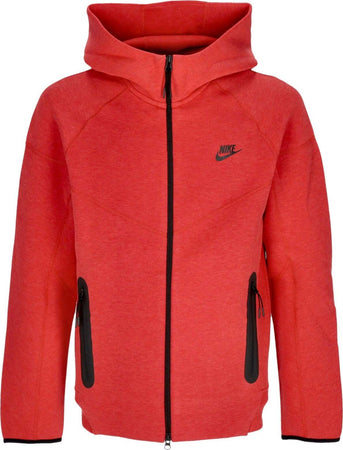 Nike-Felpa-Leggera-Cappuccio-Zip-Uomo-Tech-Fleece-Full-zip-Windrunner-Hoodie-Lt-Univ-Red-Htr/black-da-uomo