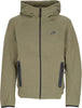 Nike-Felpa-Leggera-Cappuccio-Zip-Uomo-Tech-Fleece-Full-zip-Windrunner-Hoodie-Medium-Olive/black-da-uomo