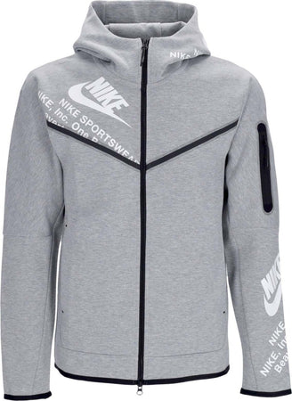 Nike-Felpa-Leggera-Cappuccio-Zip-Uomo-Tech-Fleece-Full-Zip-Wr-Gx-Hoodie-Dk-Grey-Heather/white-da-uomo