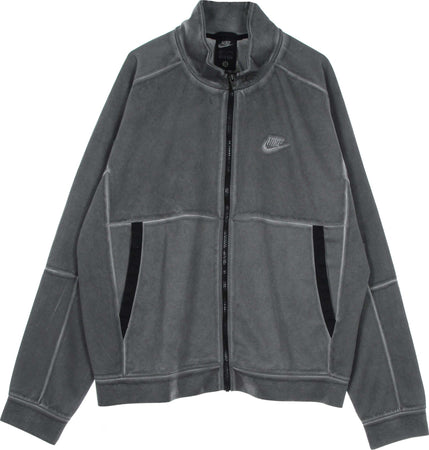 Nike-Felpa-Leggera-Collo-Alto-Uomo-M-Sportswearjersey-Jacket-Wash-Revival-Black/black-da-uomo