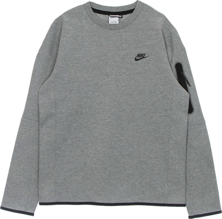 Nike-Felpa-Leggera-Girocollo-Uomo-Sportswear-Tech-Fleece-Dk-Grey-Heather/black-da-uomo
